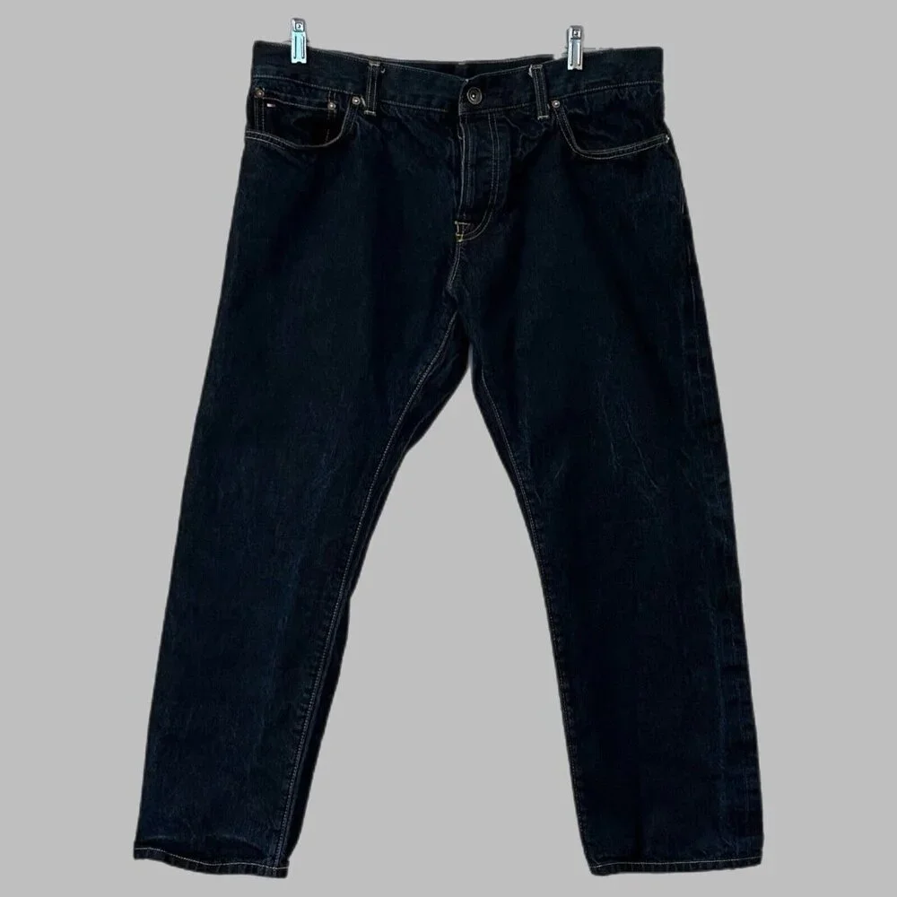 Tommy Hilfiger Jeans Mens Size W36 L26 Dark Wash Button Fly Denim Pants
